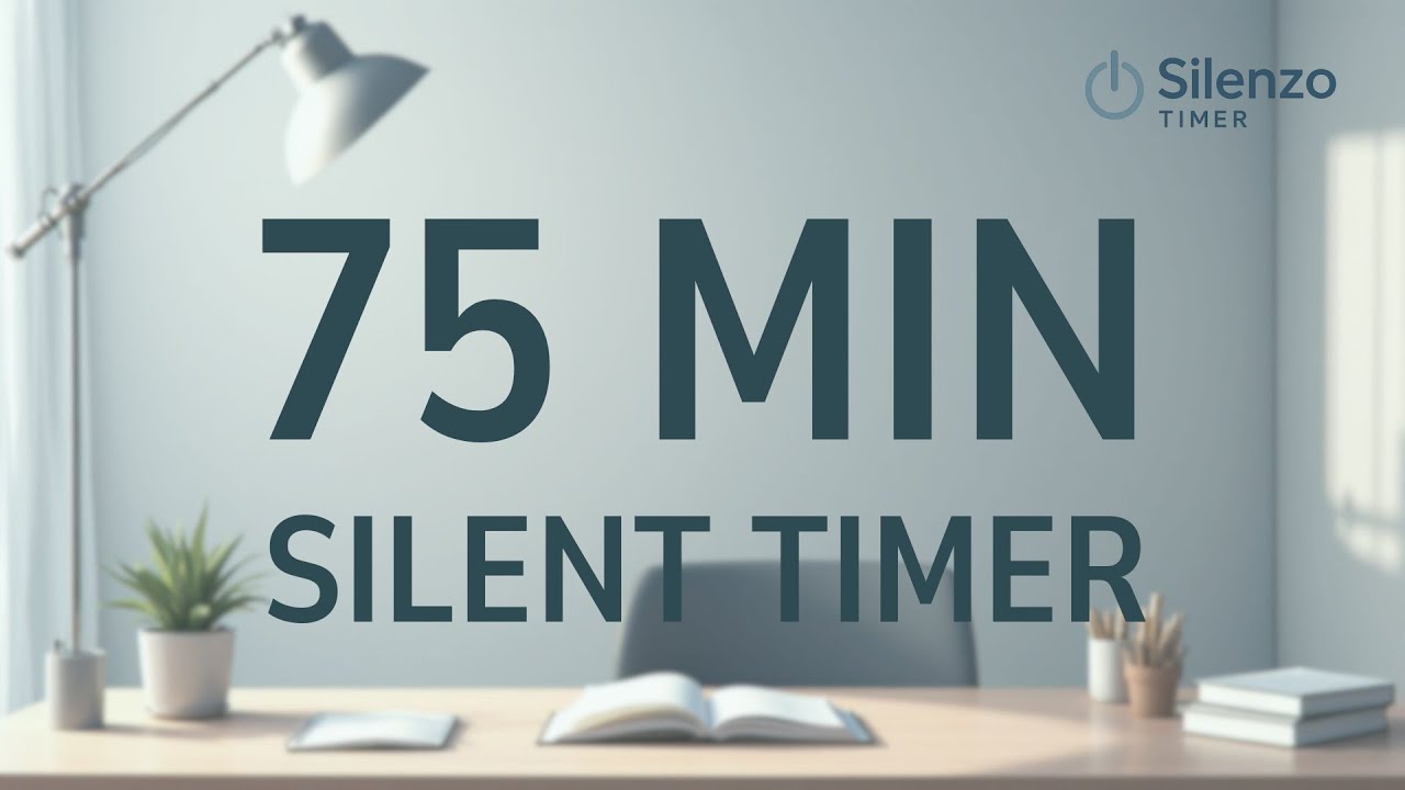 75 Minute Silent Countdown Timer | No Music, Minimal & Cozy Background