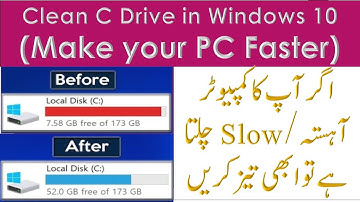 Clean C Drive in Windows 10 Make Your PC Faster (Urdu/Hindi)