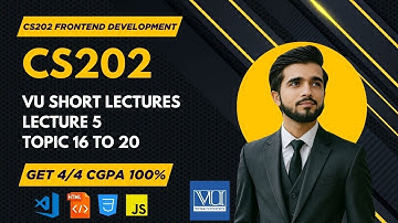 CS202 Short Lecture 5 | Fundamental Of Frontend Development  | Midterm Lectures | Vu Short Lectures