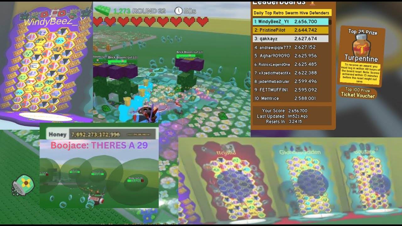 Retro Swarm Retro swarm round 25 | 2.656.700 score | Roblox Bee Swarm Simulator ...