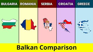 Bulgaria vs Romania vs Serbia vs Croatia vs Greece | Balkan Comparison | Data Duck