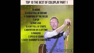 top 10 the best of Coldplay part 1