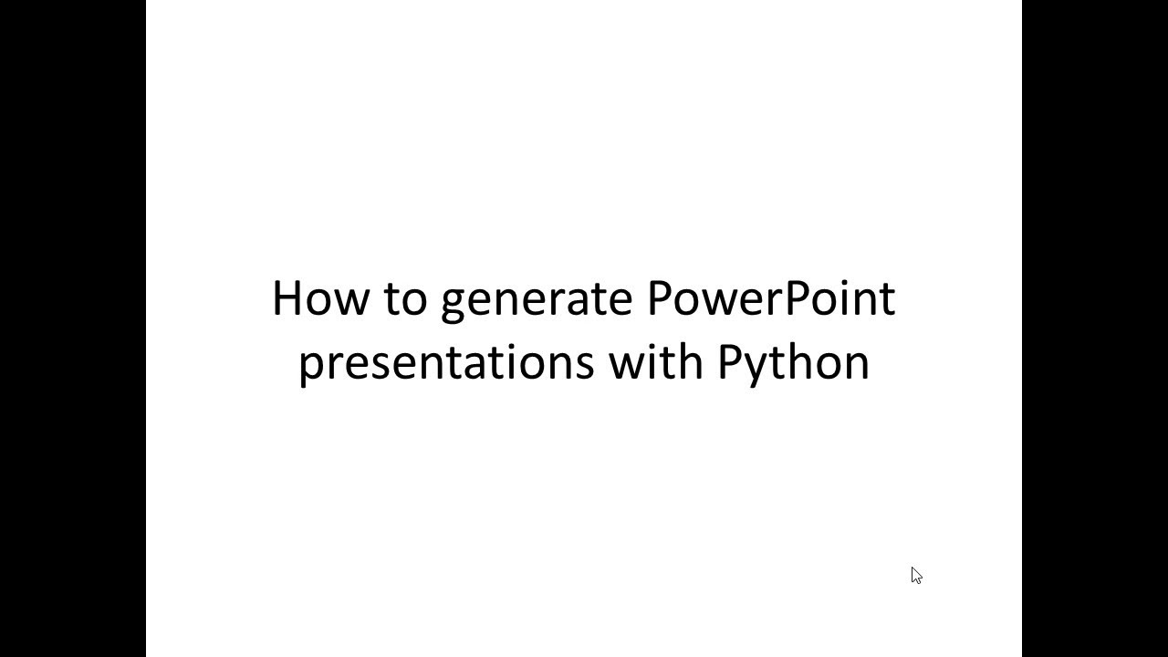 create powerpoint presentation using python
