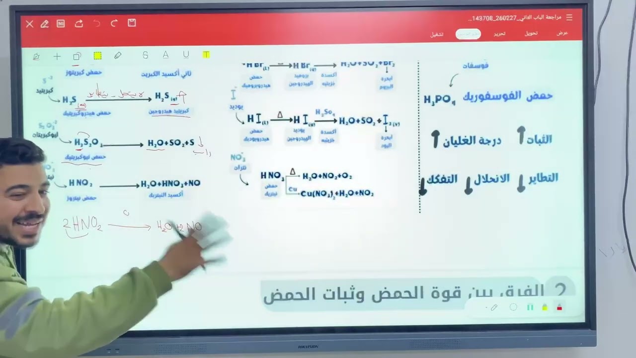 انحلال حمض النيتروز 