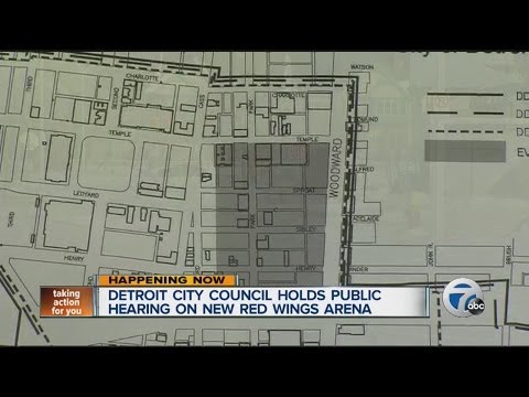 Detroit City Council holds public hearing on new Red Wings arena