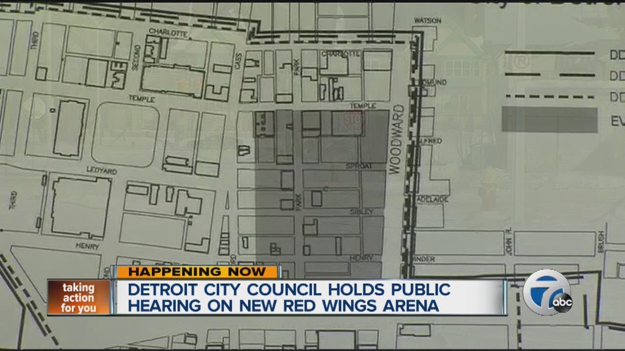 Detroit City Council holds public hearing on new Red Wings arena