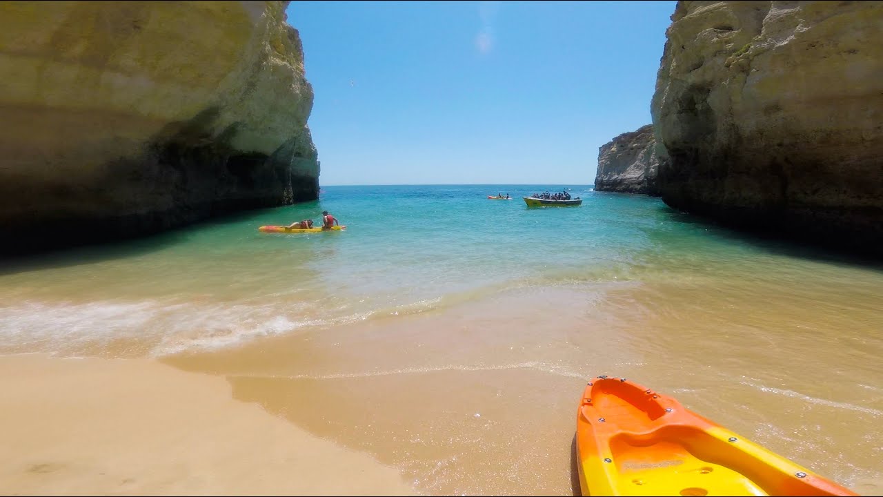Portugal kayaking to Benagil Cave ; Cape St. Vincent, Sagres, Algarve (2021)