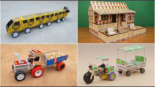 🔥 I Built Amazing Vehicles & a House Using Only Matchboxes! 😱