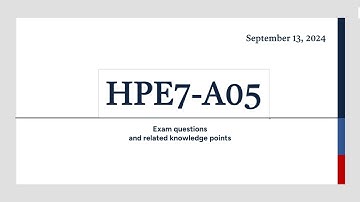 HPE7-A05 Aruba Certified Data Center Professional Sample Questions