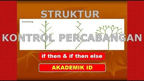 Struktur Kontrol Percabangan If Then dan If Then Else