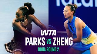 Alycia Parks vs. Qinwen Zheng | 2026 Doha Round 2 | WTA Match Highlights