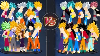 Stickman Warrior - All Saiyan Goku,Vegeta,Trunks ,Goten, Kefla,Gotenks,Gohan,Black Goku, Kale