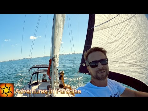 Sailing 8 miles offshore and fixing a leak.  EP 84 Adventures in Paradise Sailing