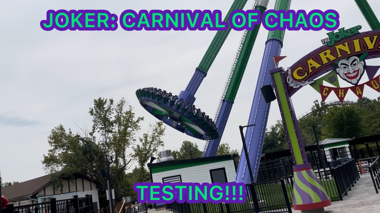 Joker: Carnival Of Chaos Six Flags St. Louis Testing Footage 8-24-2024 (No Copyright)