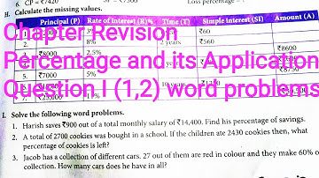 #class7ncertmaths /Chapter Revision/Percentage &/question I (1, 2) collins maths now/R-SQUARE 2023