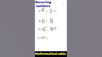 Recurring number | short tricks | #mathstricks #shorts