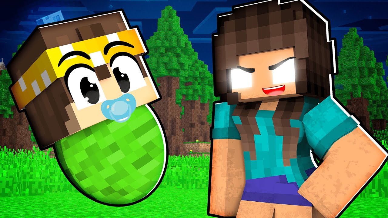 FUI ADOTADO pela GAROTA HEROBRINE no Minecraft