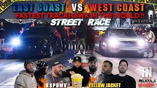 FASTEST BUILT TRACKHAWK IN THE WORLD VS CALI TWIN TURBO F150 INSANE STREET RACE DID HE LET OFF?