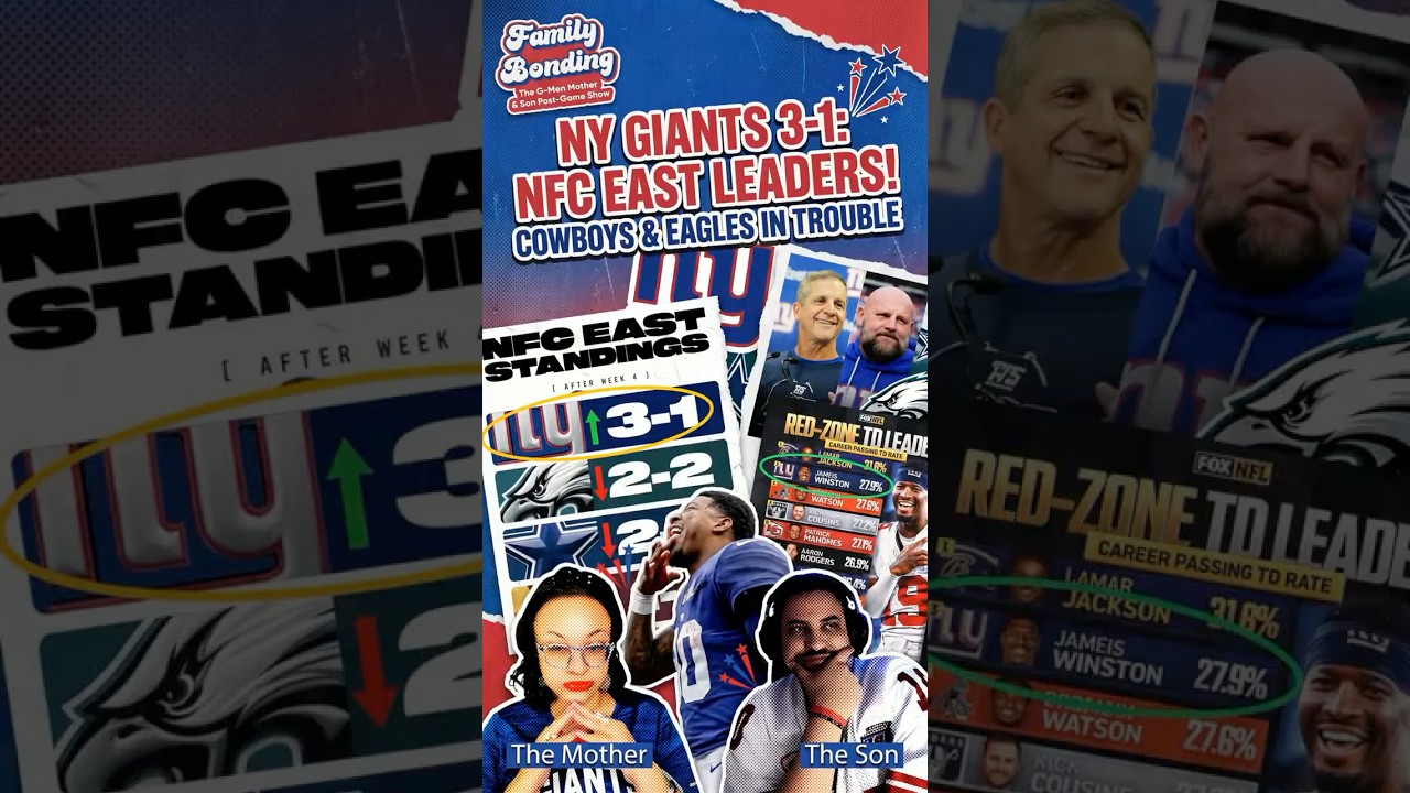 😜NY Giants Fans TROLL WK 4 NFC EAST LEAD | Mother & Son CLOWN better stats THAN Eagles & Cowboys 🤡