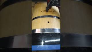 Dorna de madeira 3 litros com gravação a Laser.