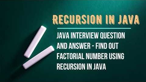 Factorial of a number using recursion function in Java example