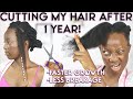 WATCH ME TRIM MY 4C NATURAL HAIR AFTER 1 YEAR 😱