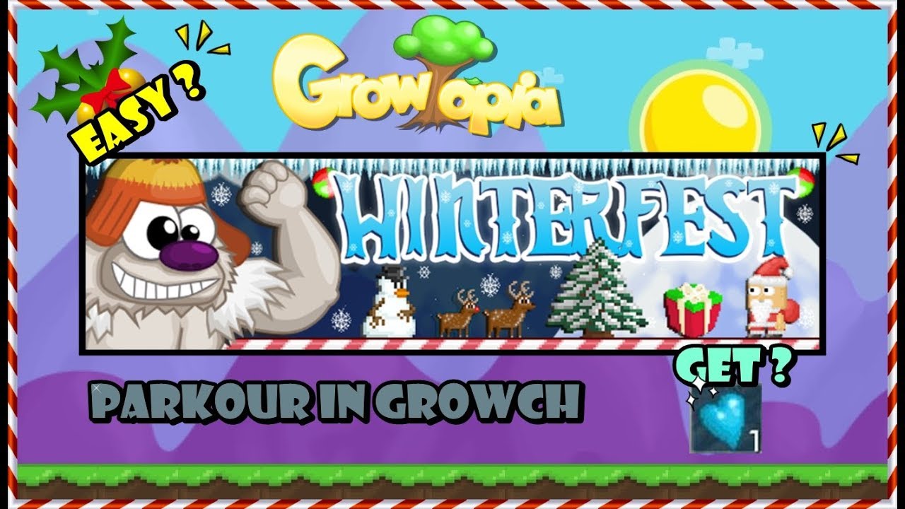 Parkour and How To Get Icy Heart Of Winter GrowTopia 1 YouTube