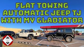 Smittybilt Tow Bar 87450 & Flat Towing TJ Jeep. Ep 21