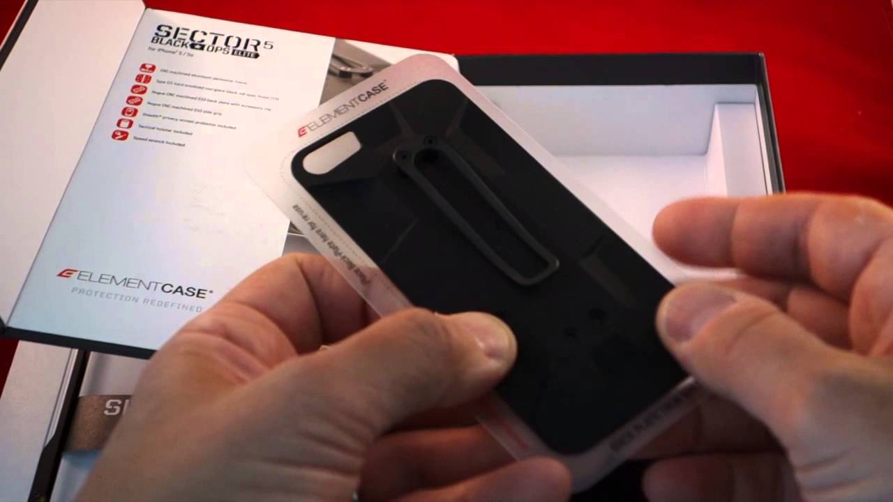 case element youtube 5 iphone Black Element 5S Elite Ops 5 iPhone Video Review Sector for Case