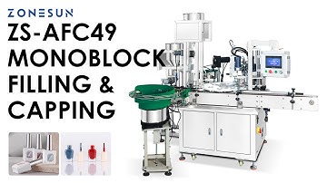 ZONESUN ZS-AFC49 Automatic Nail Polish Filling Capping Monoblock Machine