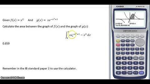 The area between two functions IB Maths, Standard.