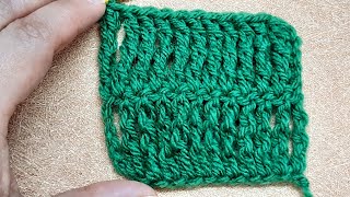 كروشيه غرزة العامود بثلاث لفات How crochet  the Double treble crochet stitch