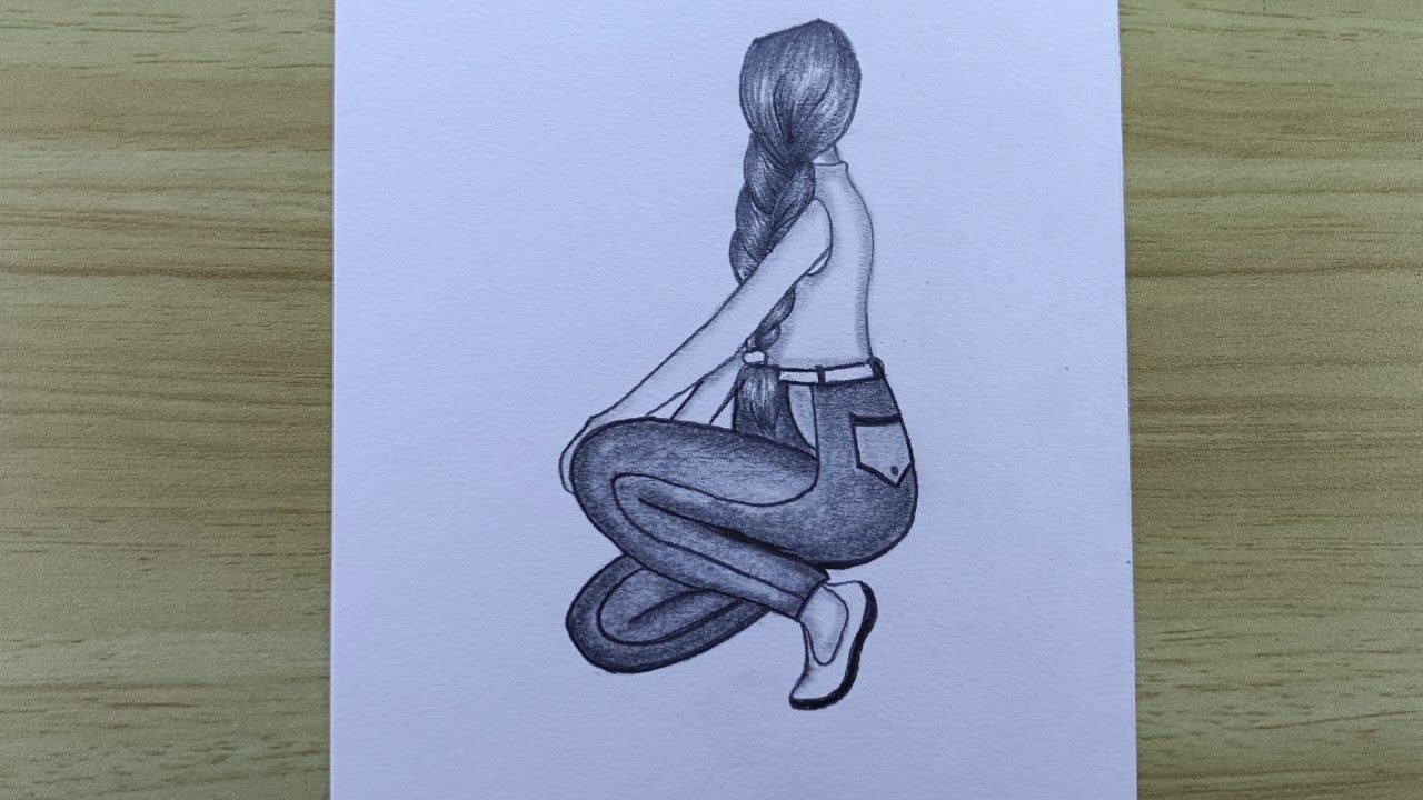 How to draw a girl step by step // Pencil Sketch drawing // portrait ...