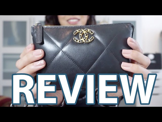 Chanel 19 Wristlet Pouch Review 