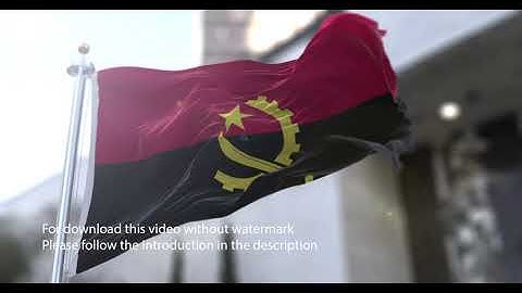 Angola flag with 3d effect blowing in the wind 3D Flag V2