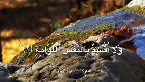 تلاوة رائعة لسورة القيامة ، للقارئ سلطان المرزوقي