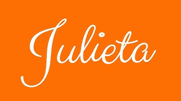 Learn how to Sign the Name Julieta Stylishly in Cursive Writing