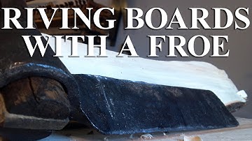 Preparing a Rived Board 01: Using a Froe to Split a Green Log