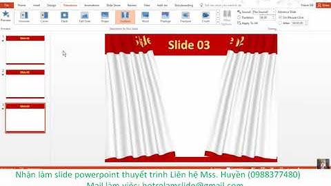 Tạo slide mới và thiết lập hiệu ứng chuyển trang trong Powerpoint 2016