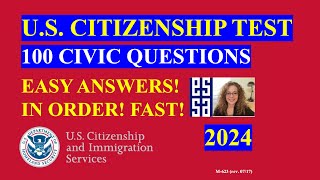 Citizenship Questions 2024 In Order 100 Civics Questions and Answers Fast Easy Answer by Pass The U.S. Citizenship Test | Essa Group 112,612 views 2 months ago 21 minutes