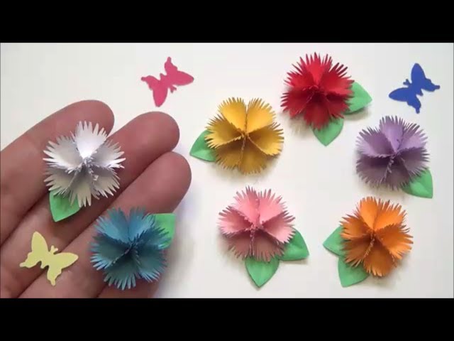 （コピー用紙）簡単！かわいいペーパーフラワーの作り方【DIY】(Copy paper) Easy! How to make a cute paper flower