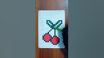 Cherry 🍒 Pixel ART - #ytshorts #pixelart #cherry #drawing
