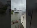 Floodwater RUSHES through coastal New Jersey neighborhood #flood #shorts #newjersey #usa