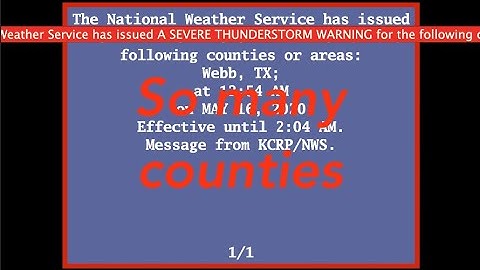EAS Reenactment Mock: So Many Counties