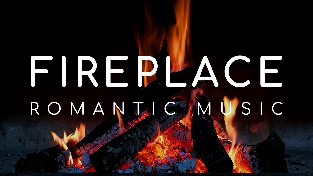 Fireplace Burning With Romantic Music in 4K YouTube