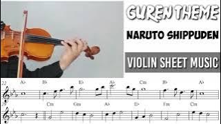 Guren Theme - Naruto Shippuden || Violin Sheet Music