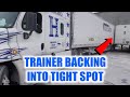 Trainer Backing Truck Into Super Tight Spot