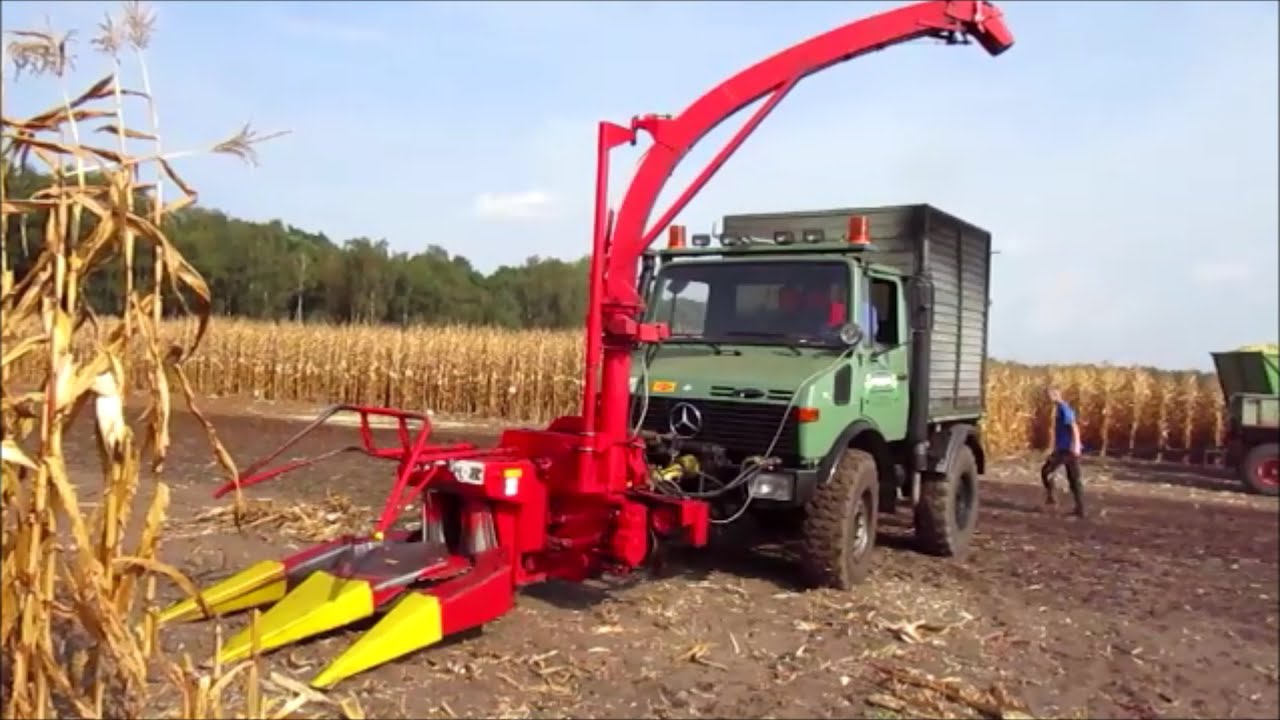 MAISHÄCKSELN mit UNIMOG !! MB-Trac + UNIMOG Treffen Nordhorn 2016.