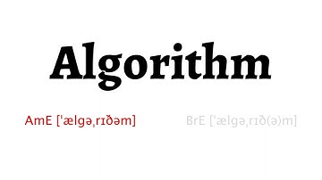 How to Pronounce algorithm in American English and British Englishalgorithm