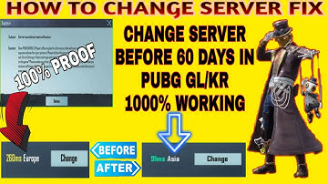 How To Change Server In Pubg Mobile after update | Pubg Mobile server Lock for 60 days New trick